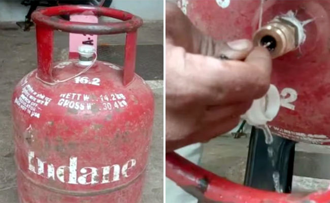 Water In Gas cylinder: Water in gas cylinder.. Confused consumer..!